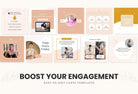 Ladystrategist YOGA Neutral - 97 Done-for-You Yoga Instagram Posts - Fully Editable Canva Templates instagram canva templates social media templates etsy free canva templates
