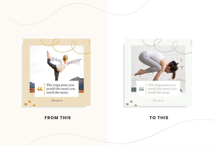 Ladystrategist YOGA Neutral - 97 Done-for-You Yoga Instagram Posts - Fully Editable Canva Templates instagram canva templates social media templates etsy free canva templates