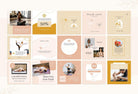 Ladystrategist YOGA Neutral - 97 Done-for-You Yoga Instagram Posts - Fully Editable Canva Templates instagram canva templates social media templates etsy free canva templates
