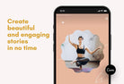 Ladystrategist YOGA Neutral - 97 Done-for-You Yoga Instagram Stories - Fully Editable Canva Templates instagram canva templates social media templates etsy free canva templates