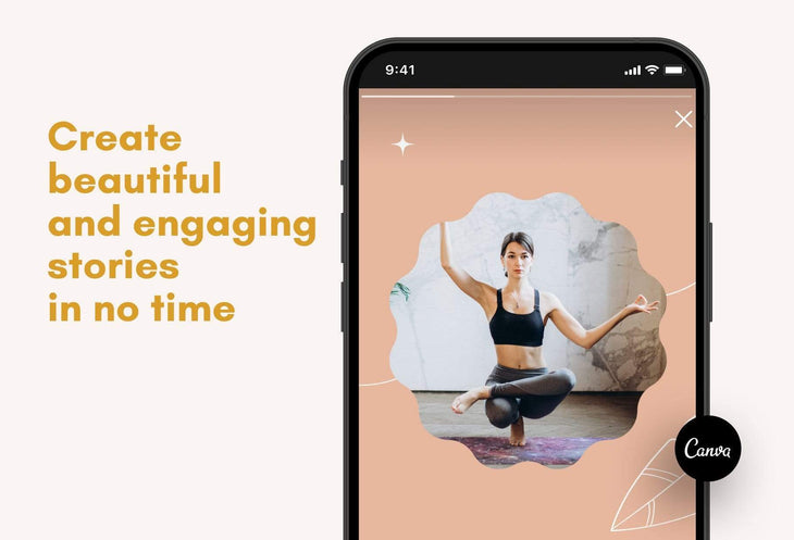 Ladystrategist YOGA Neutral - 97 Done-for-You Yoga Instagram Stories - Fully Editable Canva Templates instagram canva templates social media templates etsy free canva templates