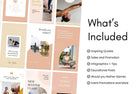 Ladystrategist YOGA Neutral - 97 Done-for-You Yoga Instagram Stories - Fully Editable Canva Templates instagram canva templates social media templates etsy free canva templates