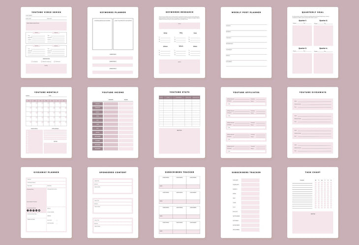 Ladystrategist Youtube Planner Canva Template instagram canva templates social media templates etsy free canva templates