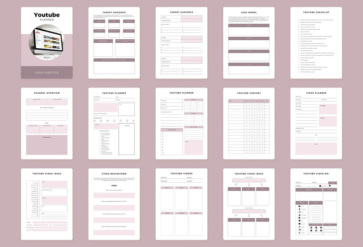 Ladystrategist Youtube Planner Canva Template instagram canva templates social media templates etsy free canva templates