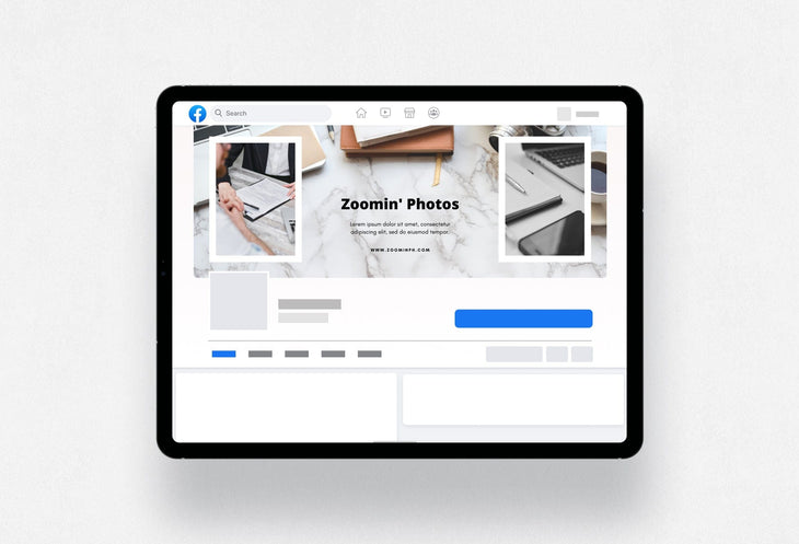 Ladystrategist Zoomin Photos Facebook Cover for Photographers Editable Canva Template instagram canva templates social media templates etsy free canva templates